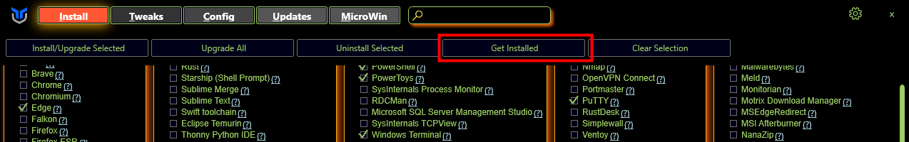 GetInstalled